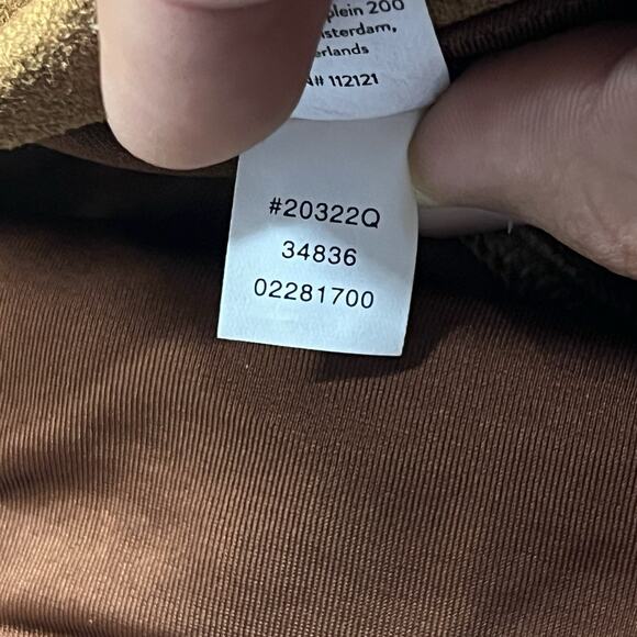 NEW Spanx Faux Suede Leggings In Rich Caramel Brown Size Medium Petite - Picture 6 of 7